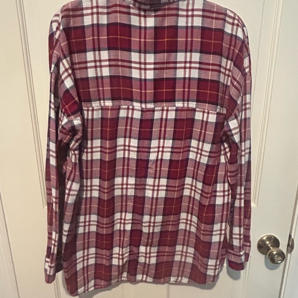 Old Navy Boyfriend Shirt Brick Red Large - Picture 5 of 5